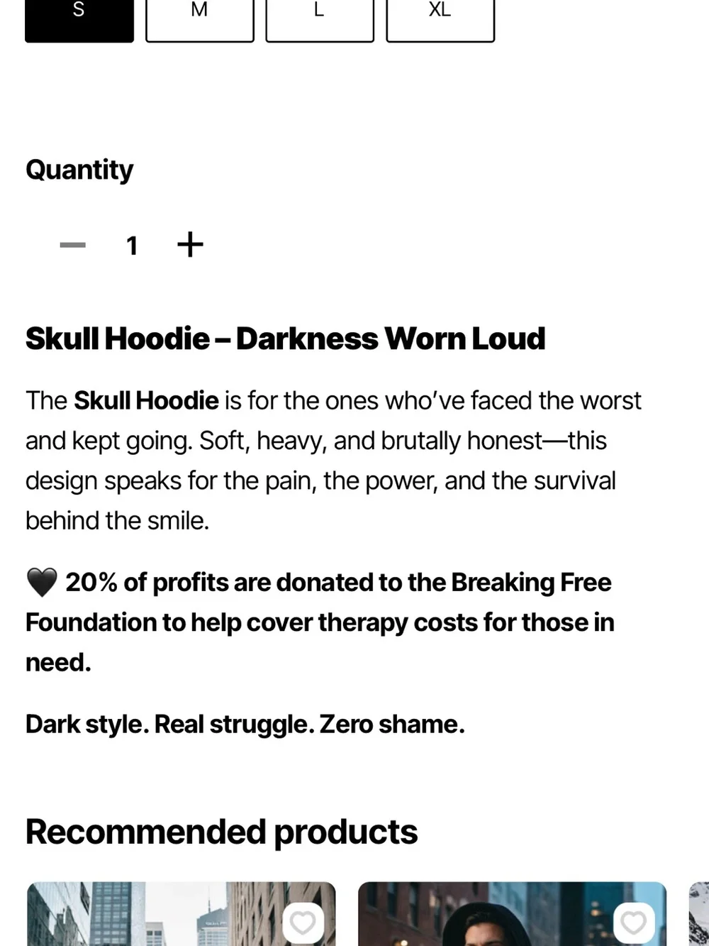 Men's Black Skull & Rose Pullover Hoodie - Picture 3 of 3